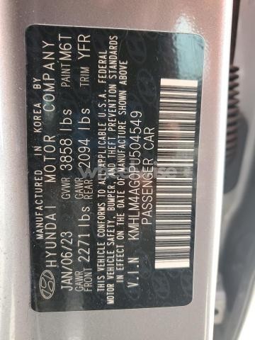 Photo 6 of 2023 HYUNDAI ELANTRA SEL (VIN KMHLM4AG0PU504549)