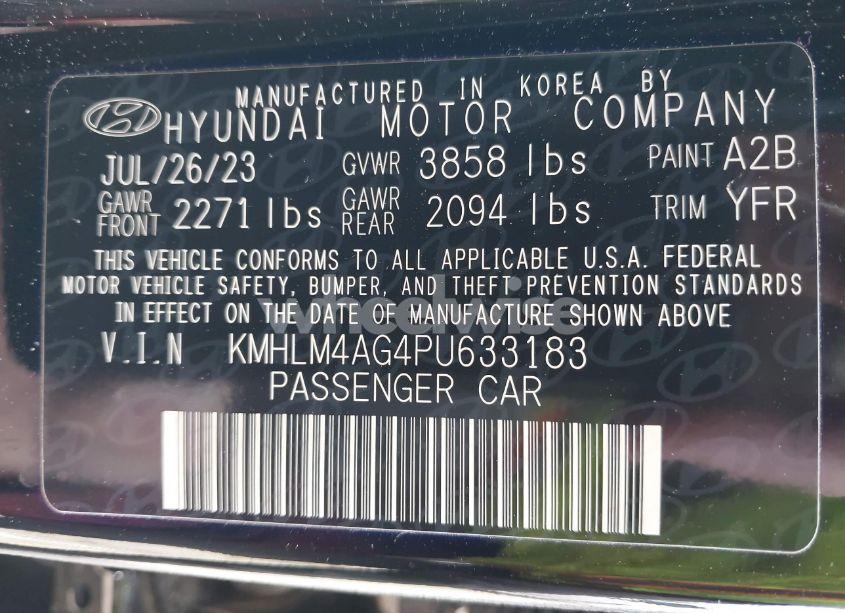 Photo 9 of 2023 Hyundai Elantra SEL (VIN KMHLM4AG4PU633183)