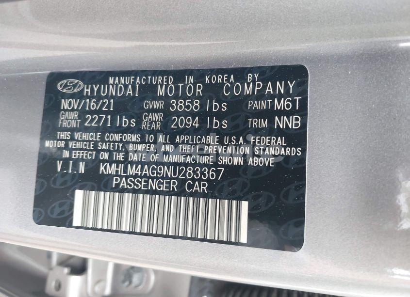Photo 9 of 2022 Hyundai Elantra SEL (VIN KMHLM4AG9NU283367)