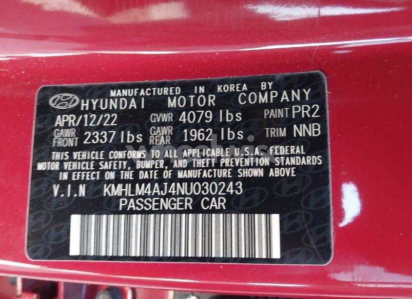 Photo 9 of 2022 Hyundai Elantra HYBRID BLUE (VIN KMHLM4AJ4NU030243)