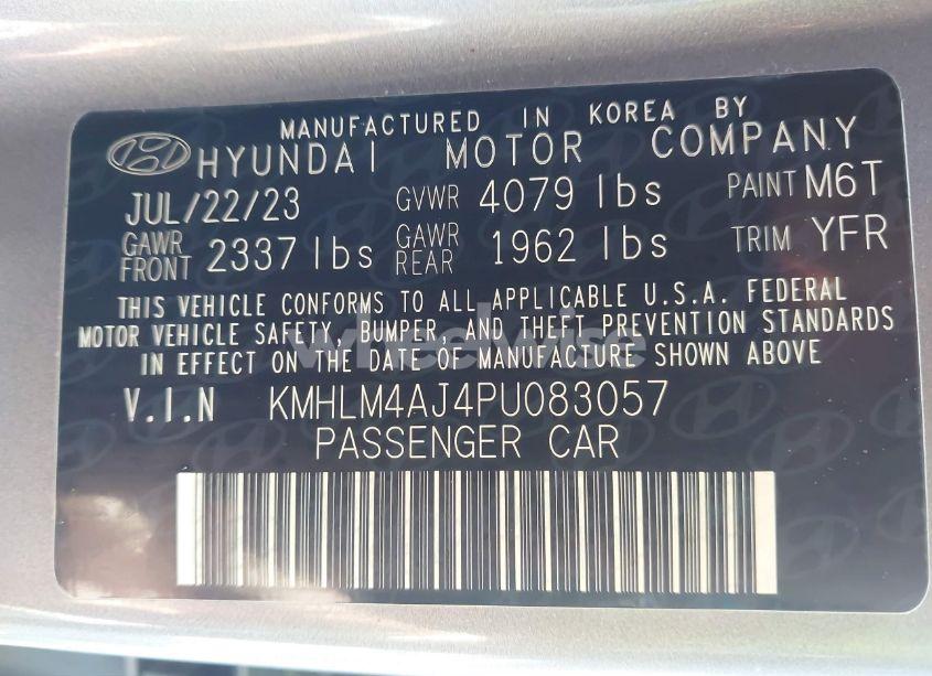 Photo 9 of 2023 Hyundai Elantra HYBRID BLUE (VIN KMHLM4AJ4PU083057)