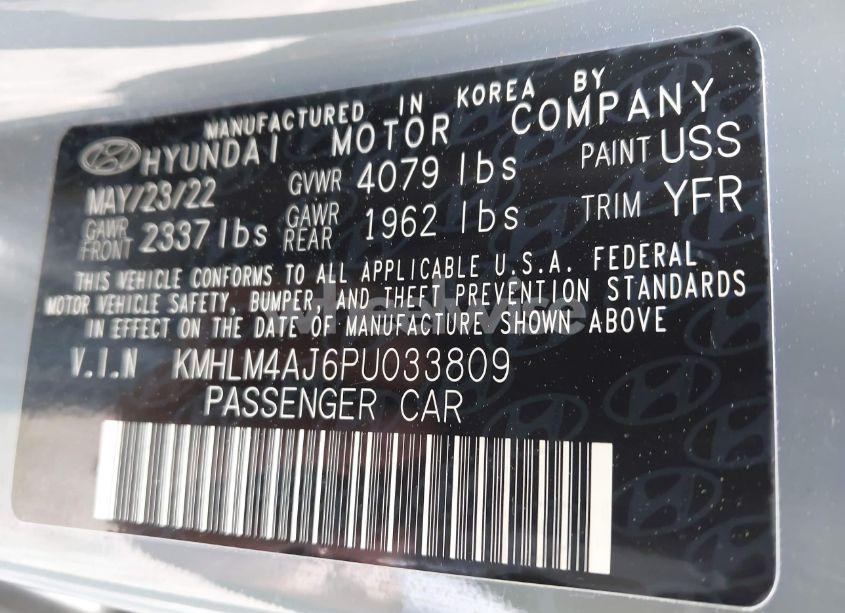 Photo 9 of 2023 Hyundai Elantra HYBRID BLUE (VIN KMHLM4AJ6PU033809)