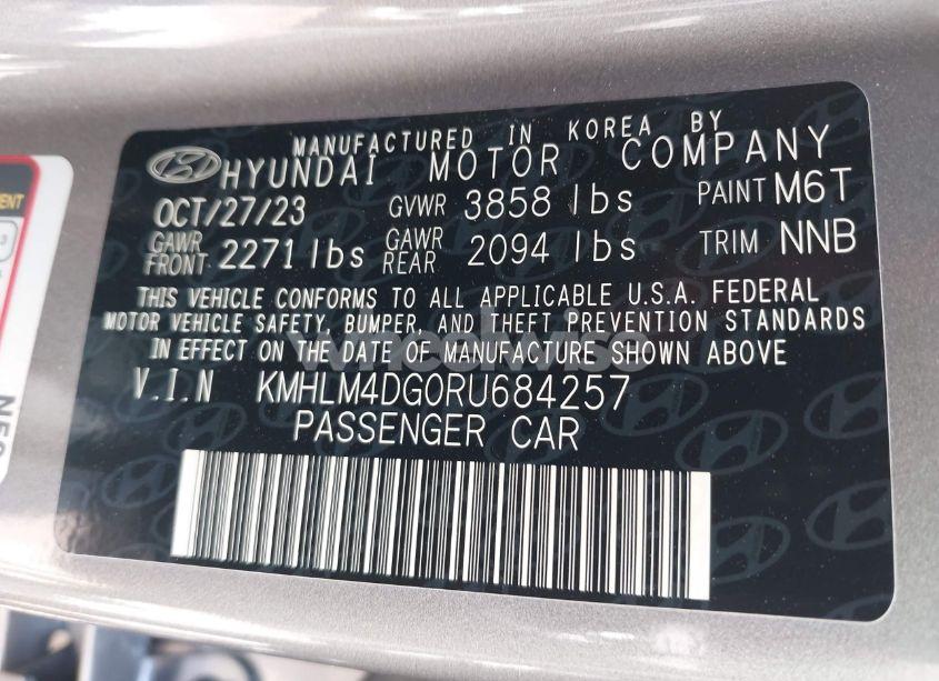 Photo 9 of 2024 Hyundai Elantra SEL (VIN KMHLM4DG0RU684257)