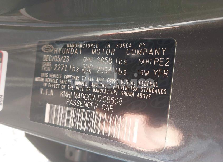 Photo 9 of 2024 Hyundai Elantra SEL (VIN KMHLM4DG0RU708508)