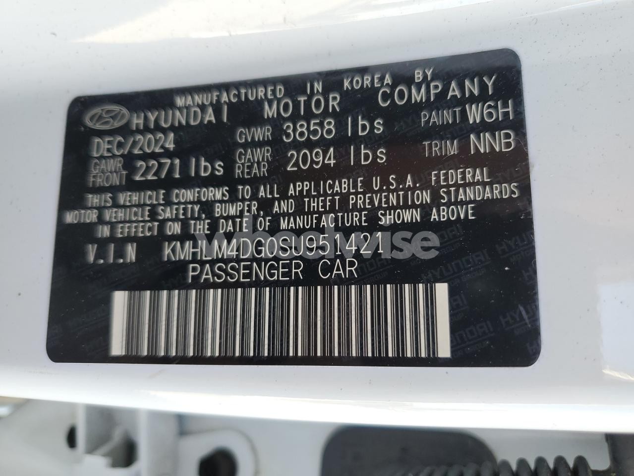 Photo 13 of 2025 HYUNDAI ELANTRA SEL SPORT (VIN KMHLM4DG0SU951421)