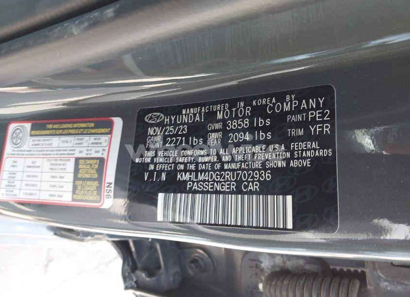 Photo 9 of 2024 Hyundai Elantra SEL (VIN KMHLM4DG2RU702936)