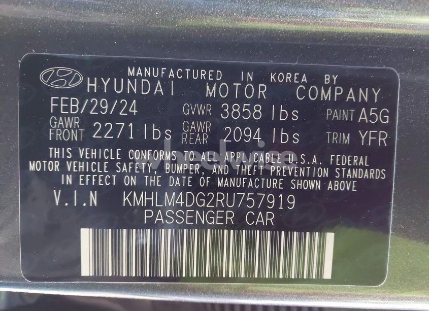 Photo 9 of 2024 Hyundai Elantra SEL (VIN KMHLM4DG2RU757919)