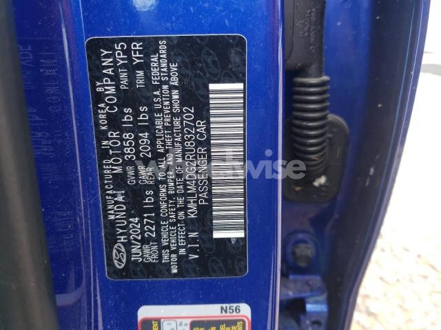 Photo 10 of 2024 HYUNDAI ELANTRA SEL (VIN KMHLM4DG2RU832702)