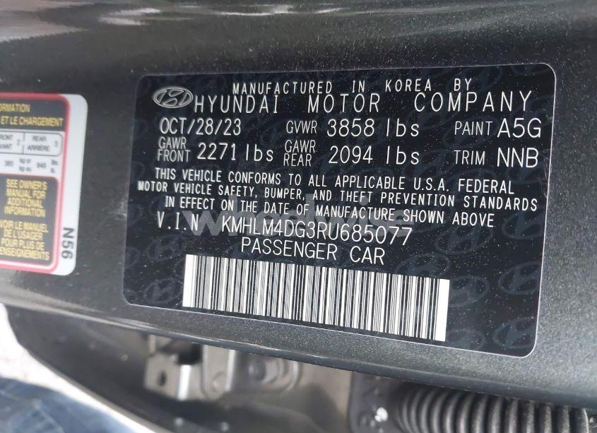 Photo 9 of 2024 Hyundai Elantra SEL (VIN KMHLM4DG3RU685077)