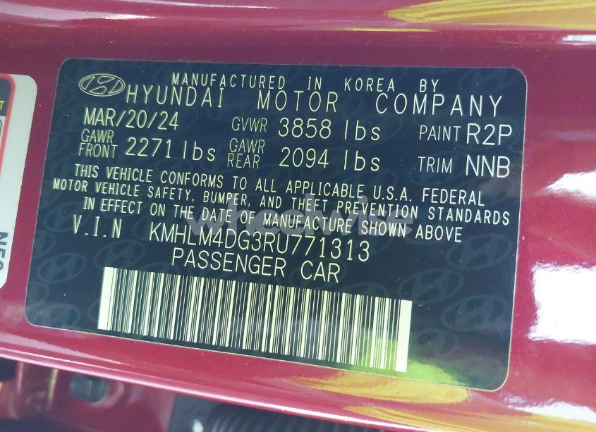 Photo 9 of 2024 Hyundai Elantra SEL (VIN KMHLM4DG3RU771313)