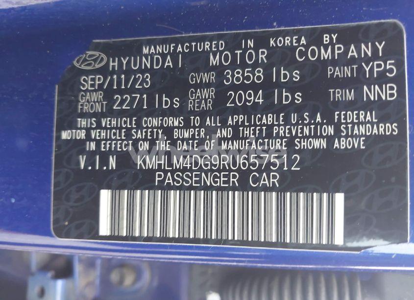 Photo 9 of 2024 Hyundai Elantra SEL (VIN KMHLM4DG9RU657512)