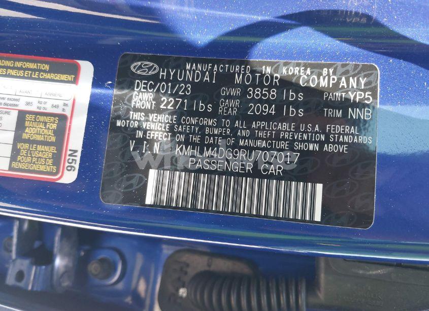 Photo 9 of 2024 Hyundai Elantra SEL (VIN KMHLM4DG9RU707017)