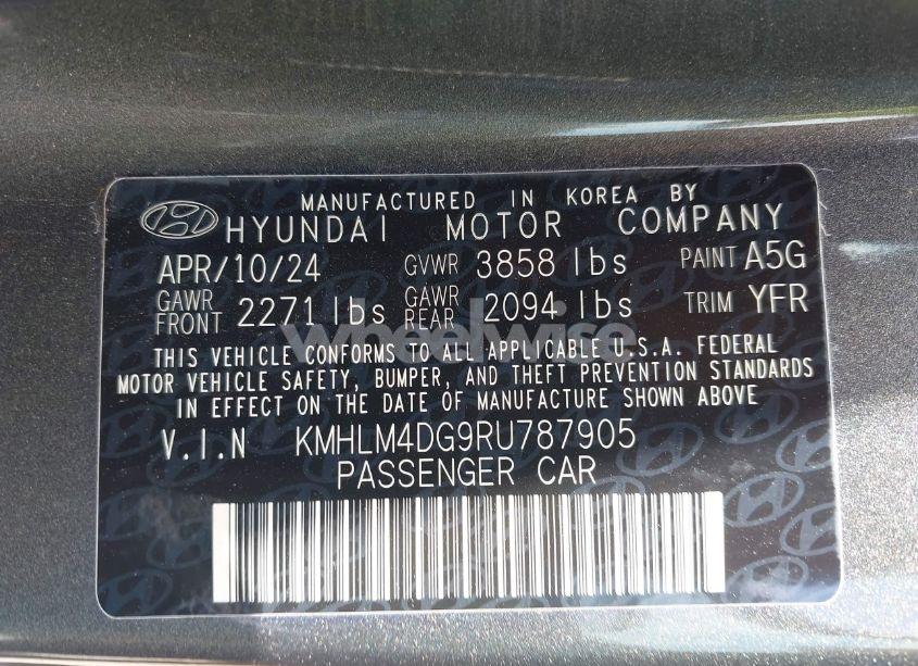 Photo 9 of 2024 Hyundai Elantra SEL (VIN KMHLM4DG9RU787905)