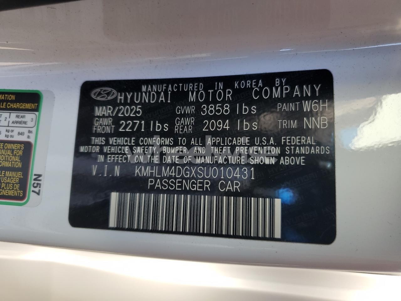 Photo 13 of 2025 HYUNDAI ELANTRA SEL SPORT (VIN KMHLM4DGXSU010431)