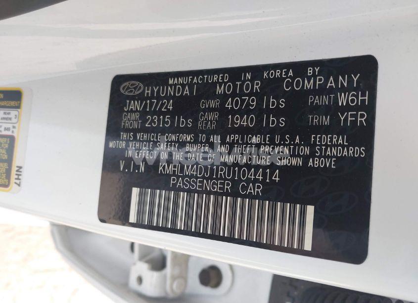 Photo 9 of 2024 Hyundai Elantra HYBRID BLUE (VIN KMHLM4DJ1RU104414)