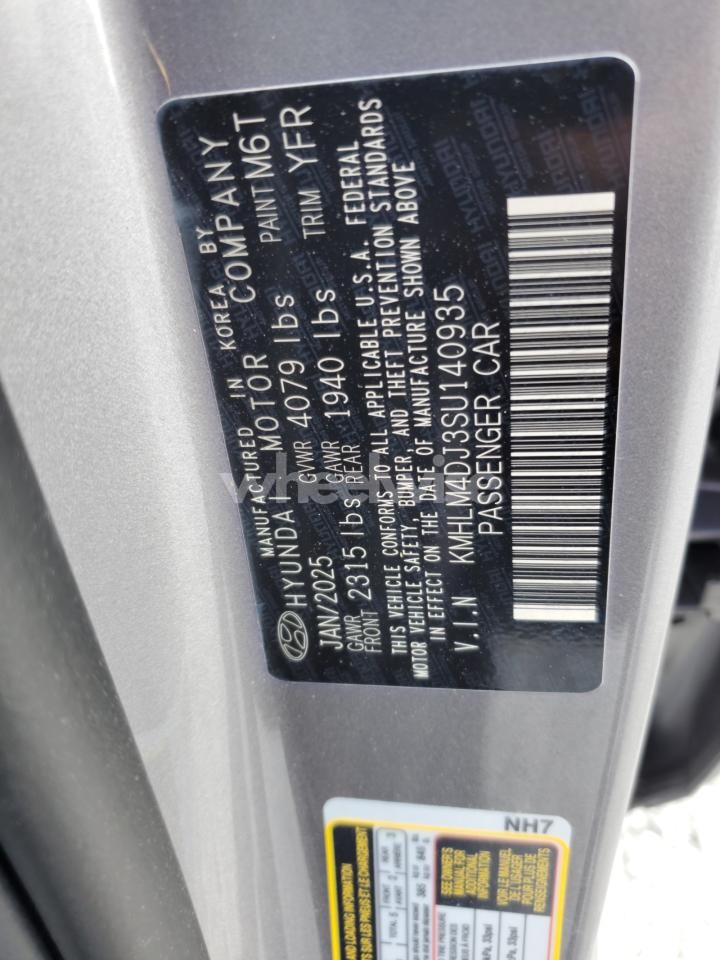 Photo 12 of 2025 HYUNDAI ELANTRA BLUE (VIN KMHLM4DJ3SU140935)