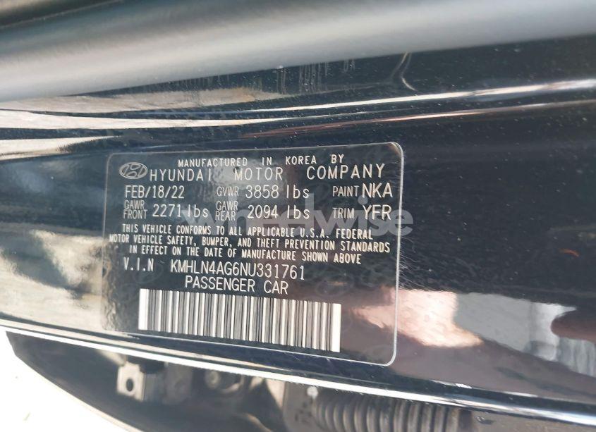 Photo 9 of 2022 Hyundai Elantra SEL (VIN KMHLN4AG6NU331761)