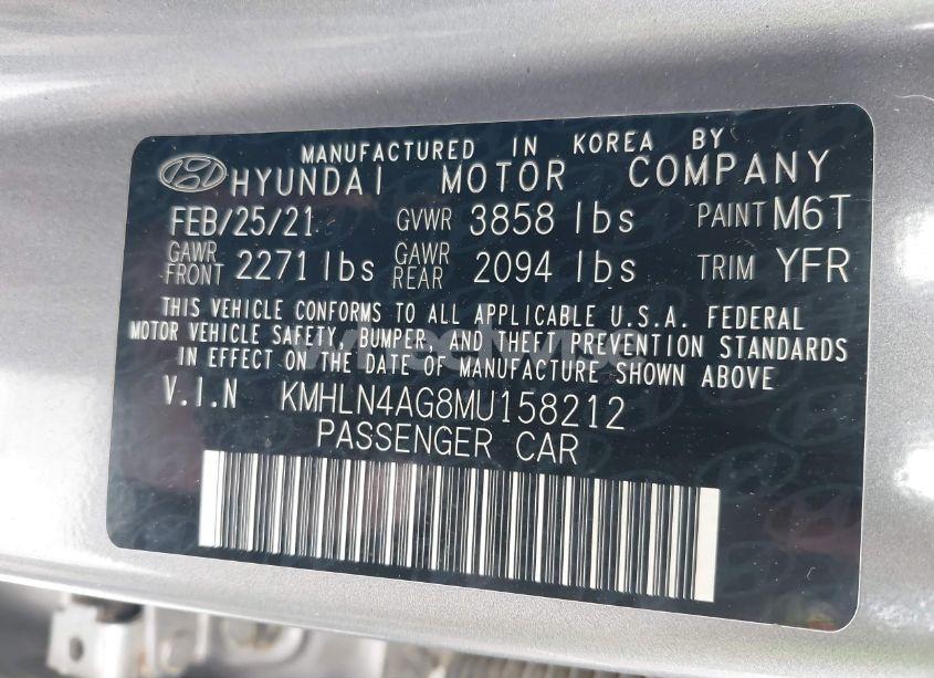 Photo 9 of 2021 Hyundai Elantra SEL (VIN KMHLN4AG8MU158212)
