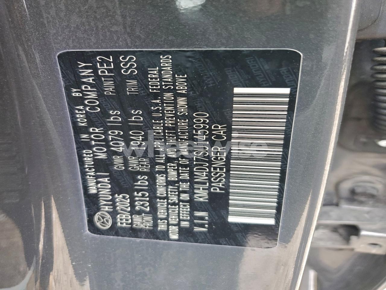 Photo 13 of 2025 HYUNDAI ELANTRA LIMITED (VIN KMHLN4DJ7SU145990)