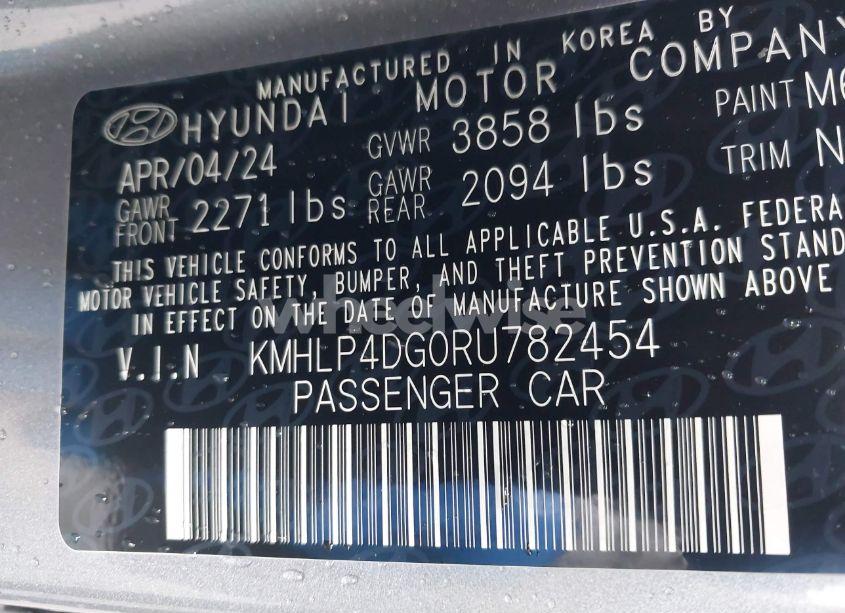 Photo 9 of 2024 Hyundai Elantra LIMITED (VIN KMHLP4DG0RU782454)