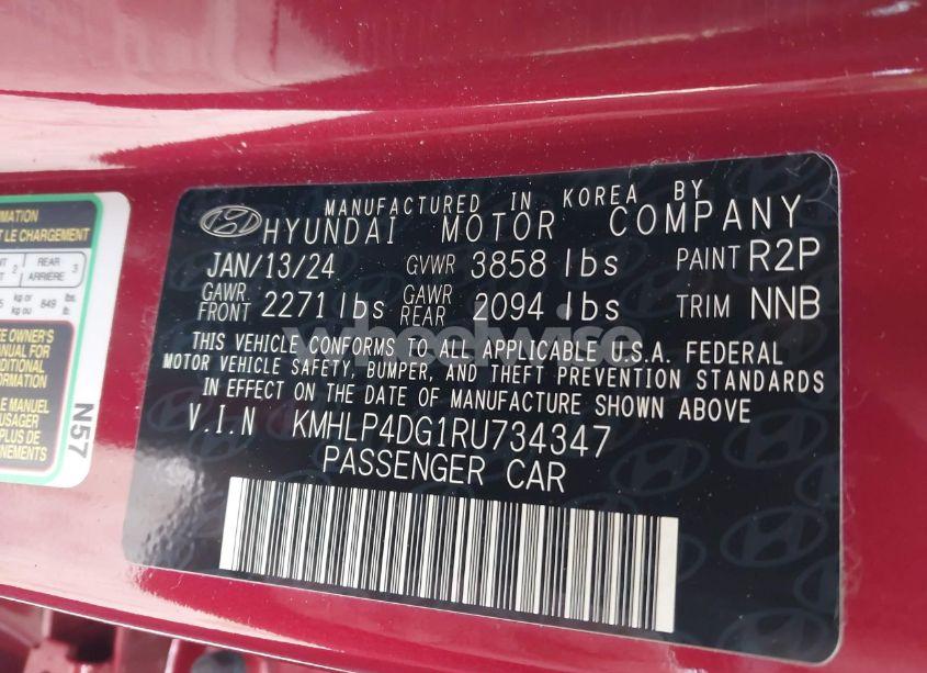 Photo 9 of 2024 Hyundai Elantra LIMITED (VIN KMHLP4DG1RU734347)