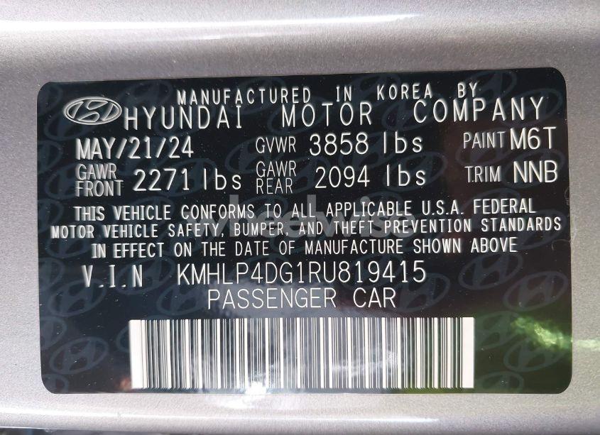 Photo 9 of 2024 Hyundai Elantra LIMITED (VIN KMHLP4DG1RU819415)