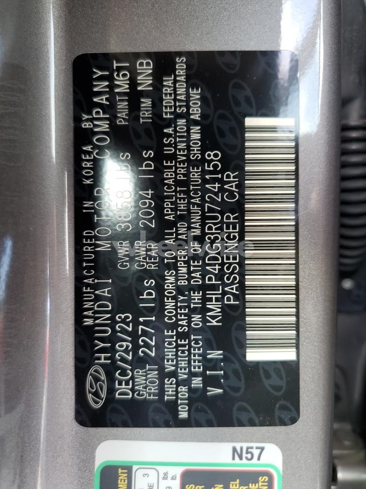 Photo 13 of 2024 HYUNDAI ELANTRA LIMITED (VIN KMHLP4DG3RU724158)