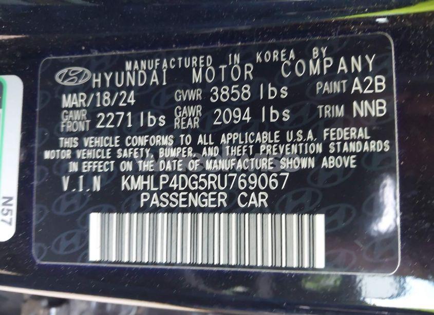 Photo 9 of 2024 Hyundai Elantra LIMITED (VIN KMHLP4DG5RU769067)