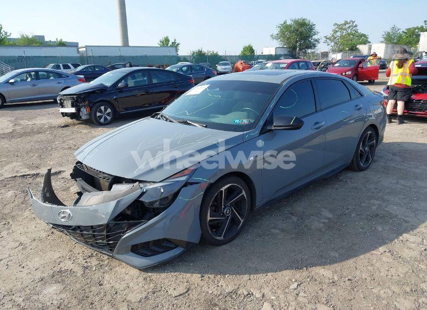 Photo 2 of 2021 Hyundai Elantra N LINE (VIN KMHLR4AFXMU130407)