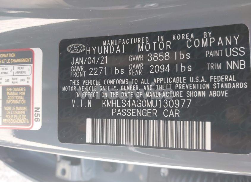 Photo 9 of 2021 Hyundai Elantra SEL (VIN KMHLS4AG0MU130977)