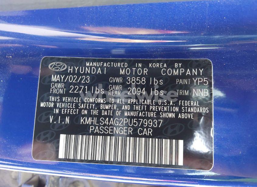 Photo 9 of 2023 Hyundai Elantra SEL (VIN KMHLS4AG2PU579937)