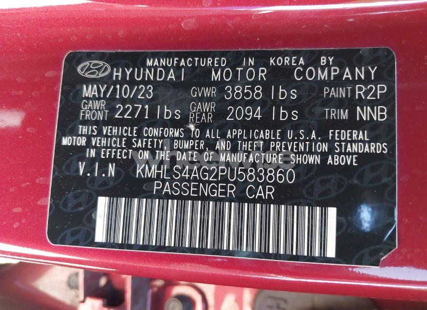 Photo 9 of 2023 Hyundai Elantra SEL (VIN KMHLS4AG2PU583860)