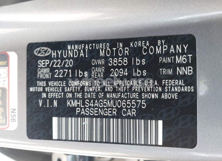 Photo 9 of 2021 Hyundai Elantra SEL (VIN KMHLS4AG5MU065575)