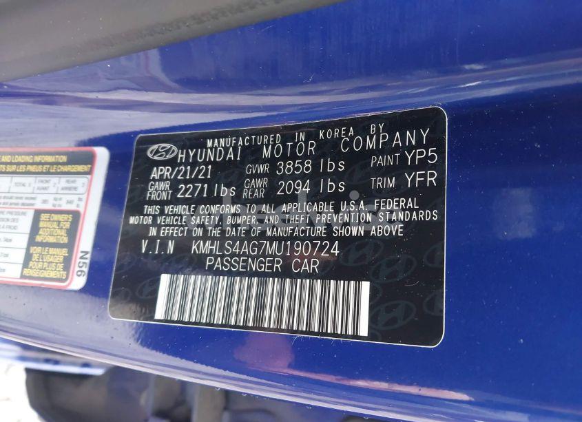 Photo 9 of 2021 Hyundai Elantra SEL (VIN KMHLS4AG7MU190724)