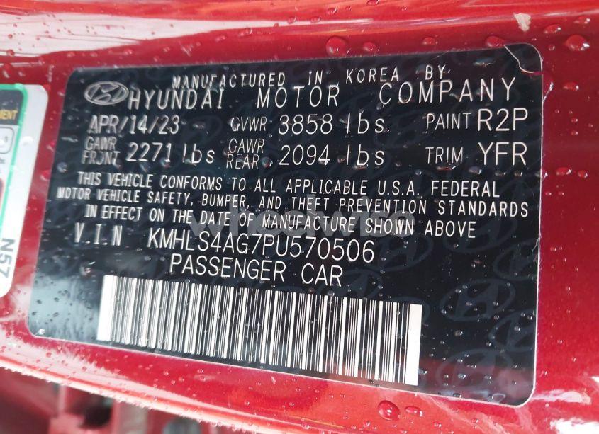 Photo 9 of 2023 Hyundai Elantra SEL (VIN KMHLS4AG7PU570506)