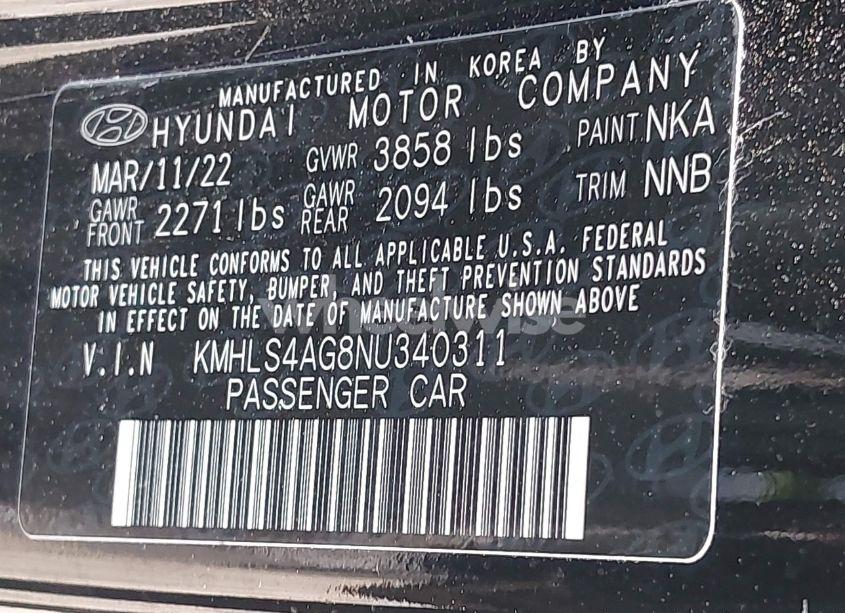 Photo 9 of 2022 Hyundai Elantra SEL (VIN KMHLS4AG8NU340311)