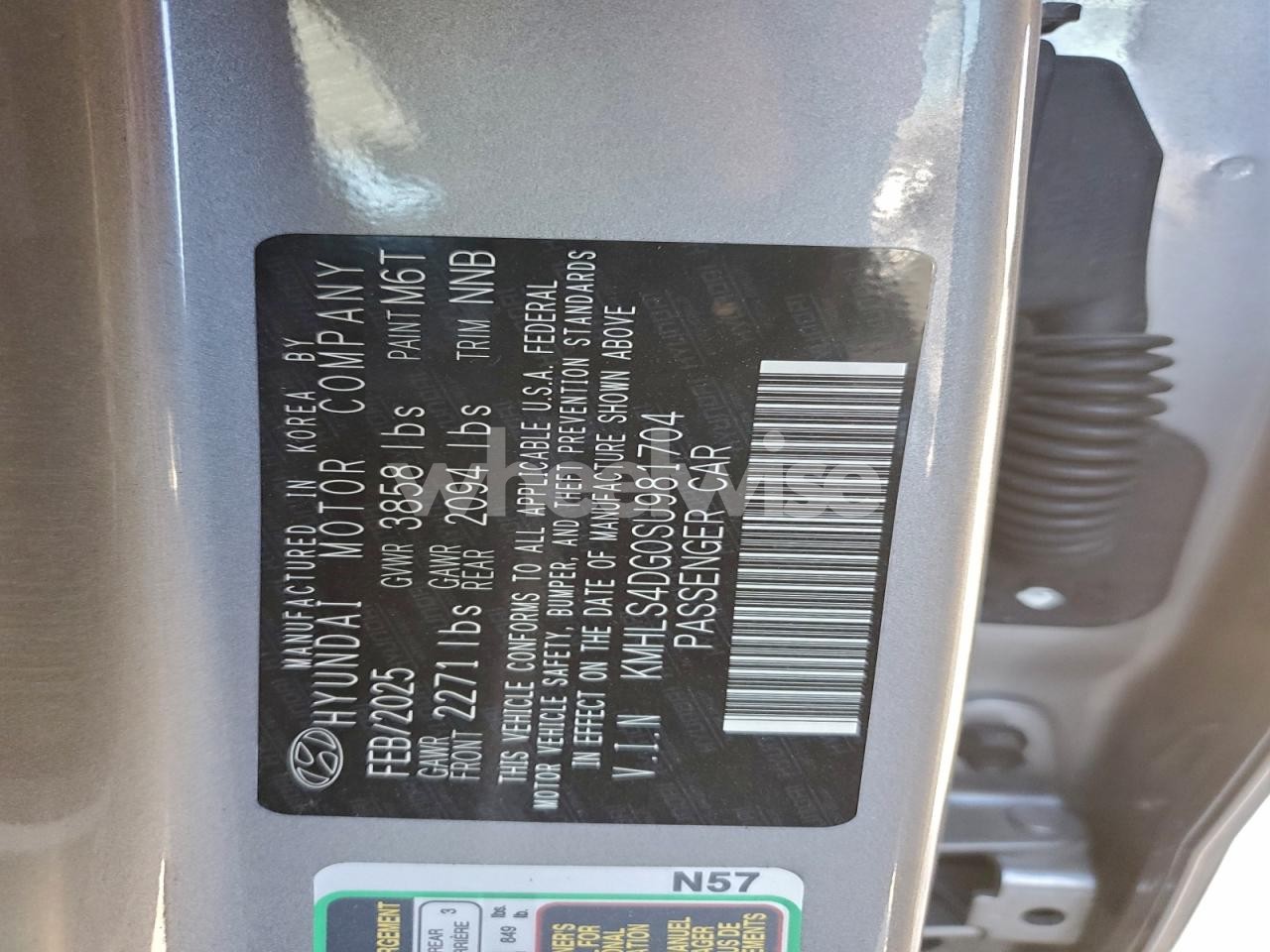 Photo 12 of 2025 HYUNDAI ELANTRA SEL (VIN KMHLS4DG0SU981704)