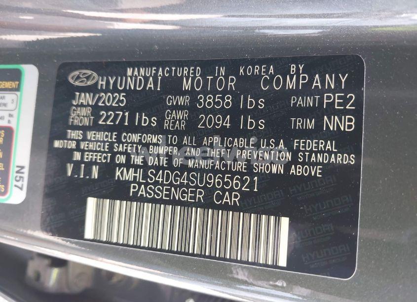 Photo 9 of 2025 Hyundai Elantra SEL CONVENIENCE (VIN KMHLS4DG4SU965621)