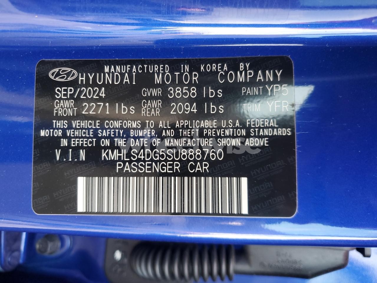 Photo 12 of 2025 HYUNDAI ELANTRA SEL (VIN KMHLS4DG5SU888760)