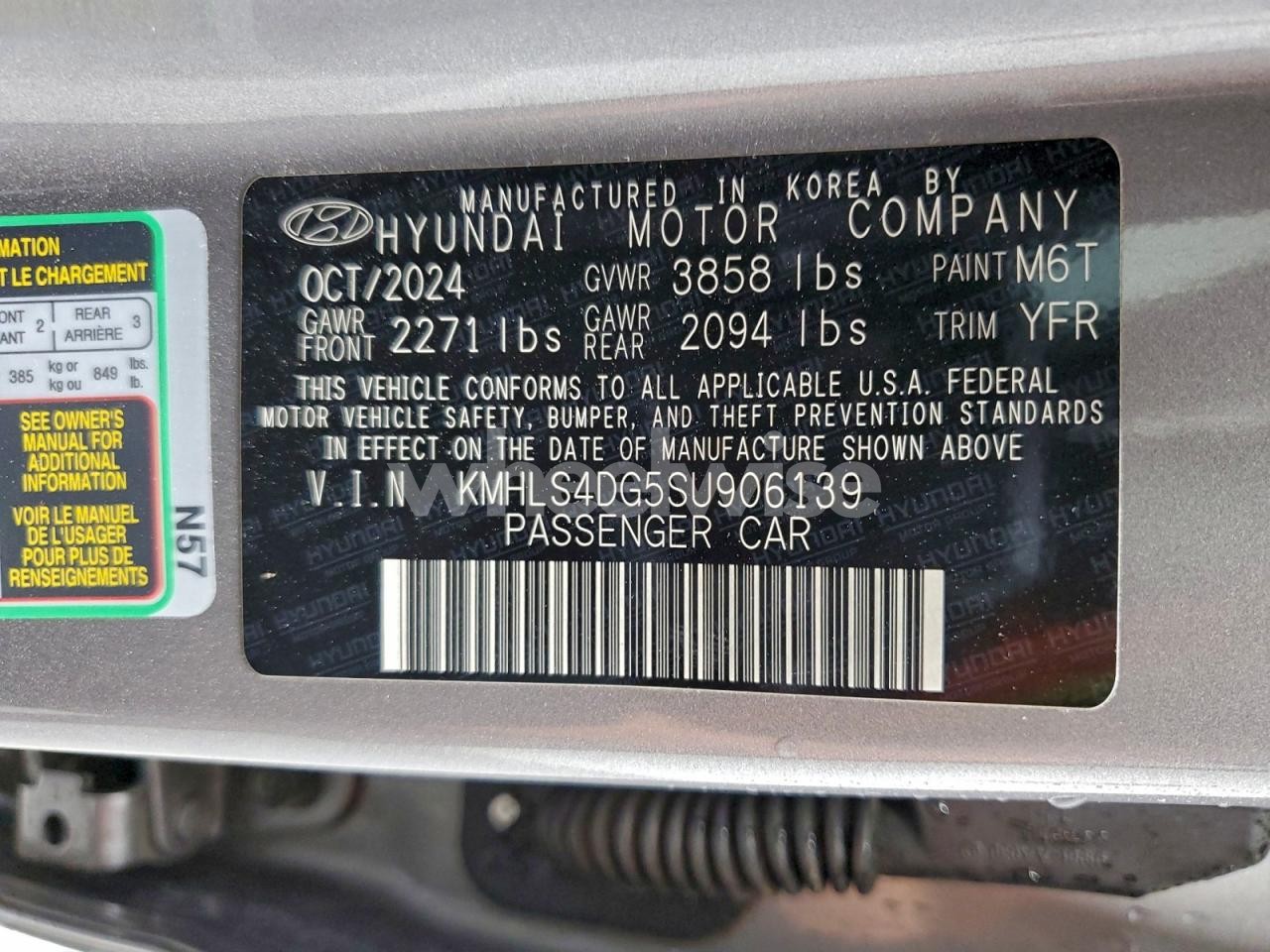 Photo 12 of 2025 HYUNDAI ELANTRA SEL (VIN KMHLS4DG5SU906139)