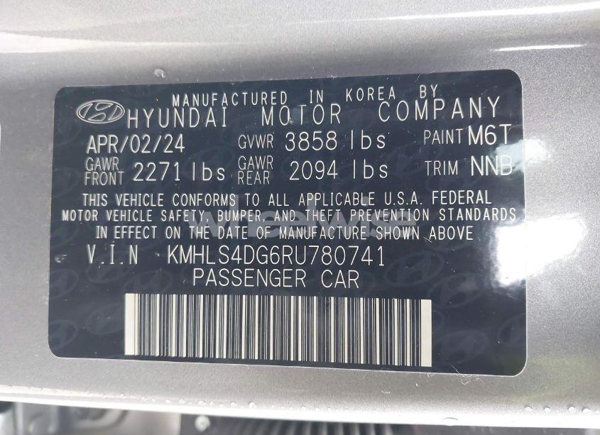 Photo 9 of 2024 Hyundai Elantra SEL (VIN KMHLS4DG6RU780741)