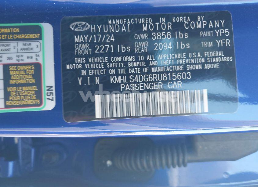 Photo 9 of 2024 Hyundai Elantra SEL (VIN KMHLS4DG6RU815603)
