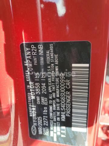 2025 HYUNDAI ELANTRA SEL (VIN KMHLS4DG6SU000999) main photo