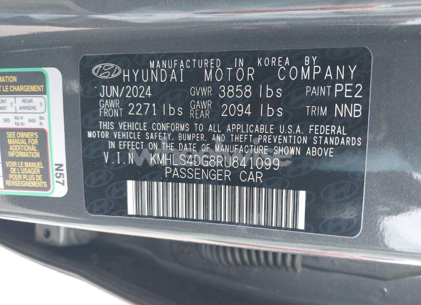 Photo 9 of 2024 Hyundai Elantra SEL (VIN KMHLS4DG8RU841099)