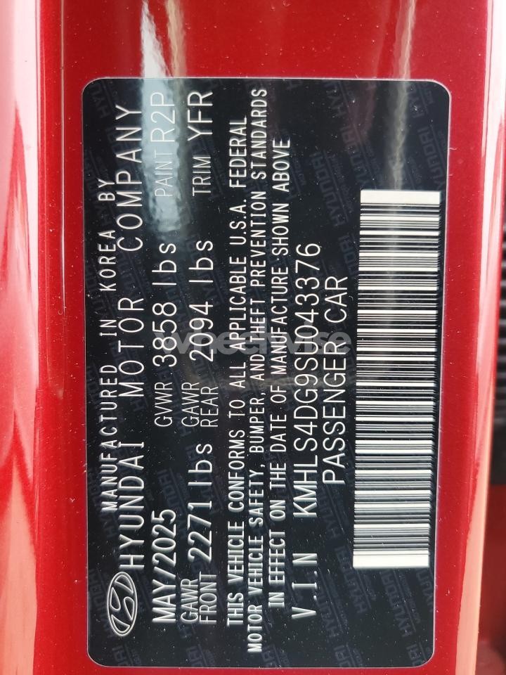 Photo 12 of 2025 HYUNDAI ELANTRA SEL (VIN KMHLS4DG9SU043376)