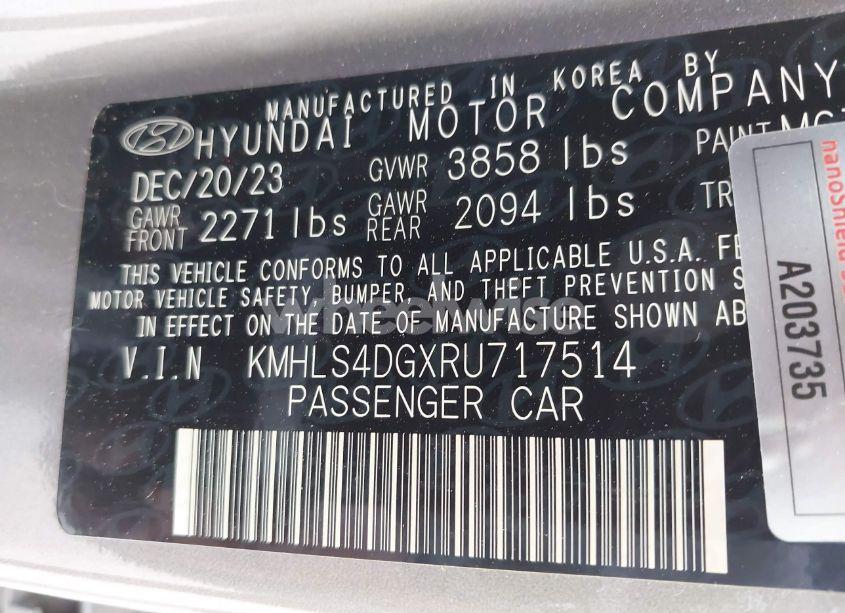Photo 9 of 2024 Hyundai Elantra SEL (VIN KMHLS4DGXRU717514)