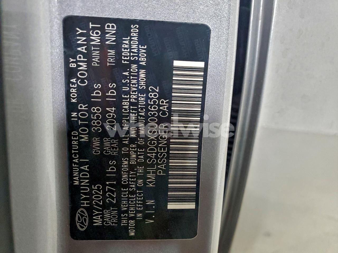 Photo 13 of 2025 HYUNDAI ELANTRA SEL (VIN KMHLS4DGXSU036582)