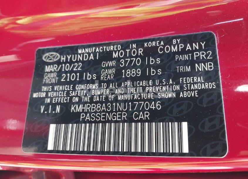 Photo 9 of 2022 Hyundai Venue SE (VIN KMHRB8A31NU177046)