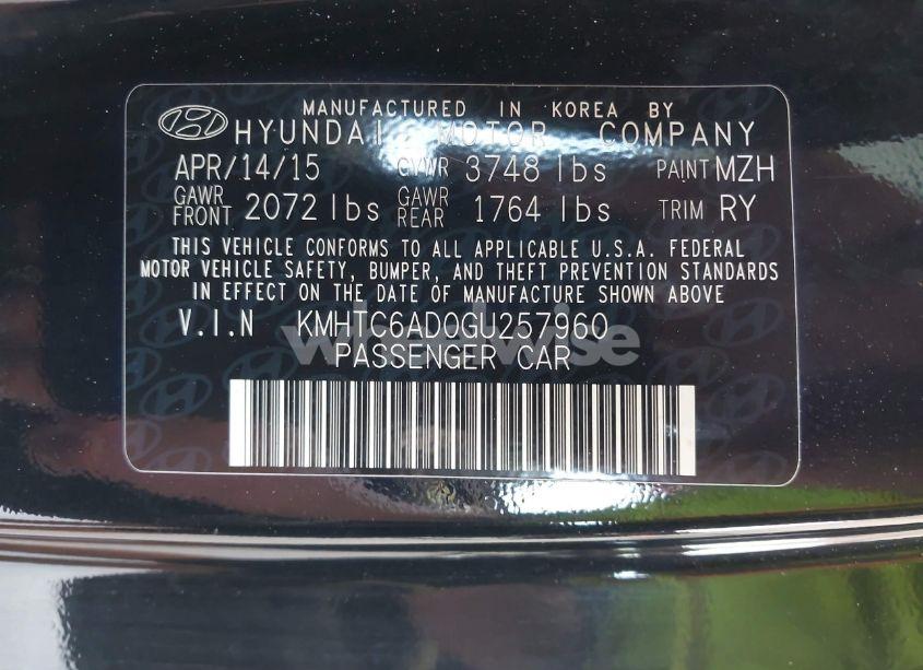 Photo 9 of 2016 Hyundai Veloster (VIN KMHTC6AD0GU257960)