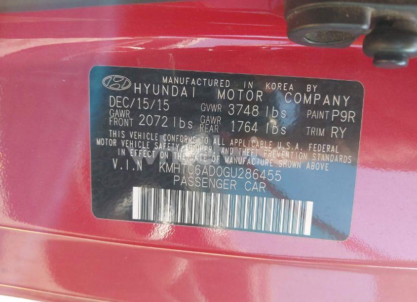 Photo 9 of 2016 Hyundai Veloster (VIN KMHTC6AD0GU286455)